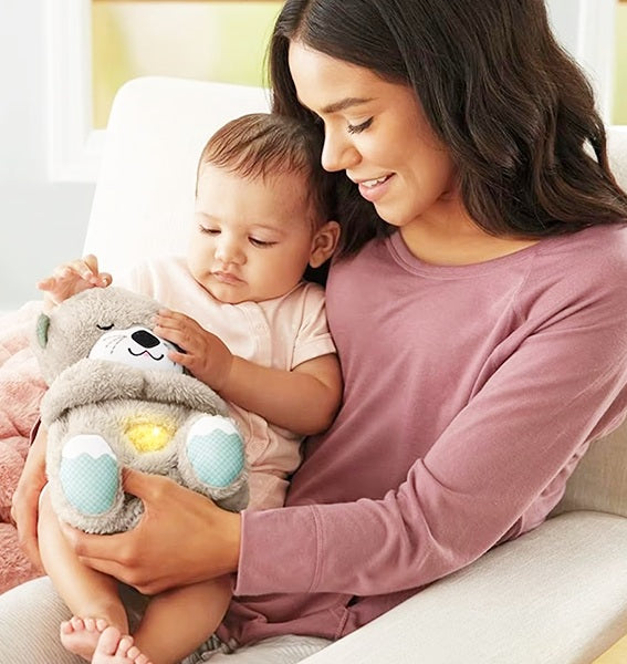 Indian Expresso™ Buddy Teddy Bear - Plush Musical Sleep Aid with Gentle Breathing Motion, Soft Night Light, and Lullabies - Perfect Cuddle Companion for Babies, Toddlers & Kids